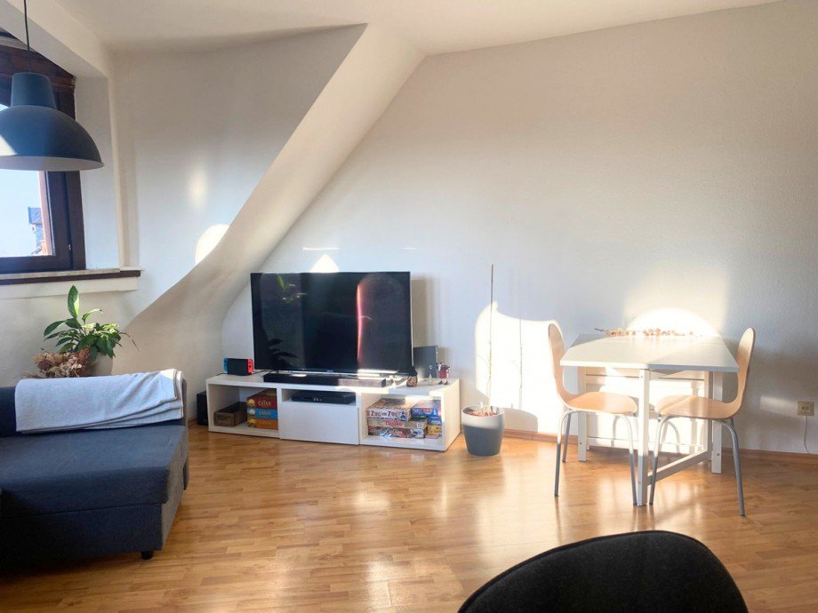 Wohnzimmer Dachgeschosswohnung Karlsruhe