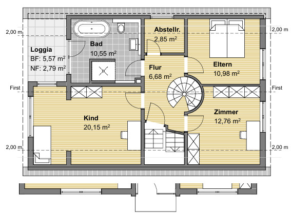 Obergeschoss Einfamilienhaus Karlsruhe