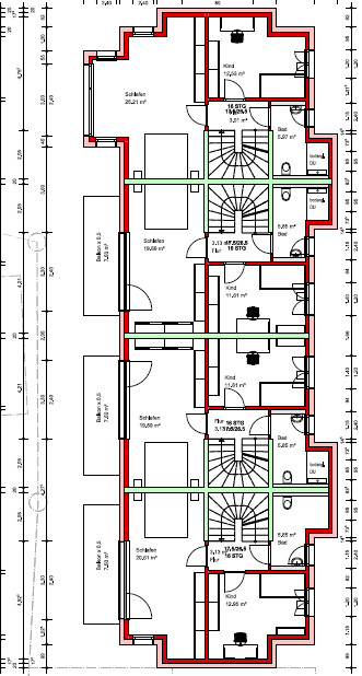 Grundriss OG Wohngrundst�ck Gaggenau