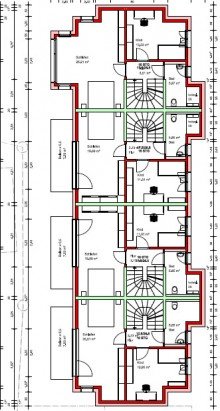 Grundriss OG Vorliegende Baugenehmigung: Attraktives Wohnbau-Grundst�ck im Zentrum von Gaggenau