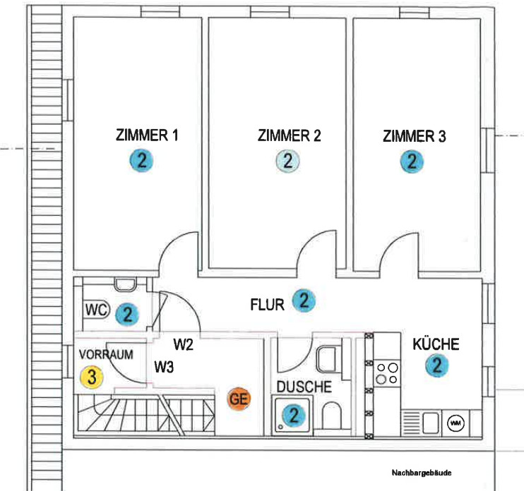 Grundriss Etagenwohnung Karlsruhe