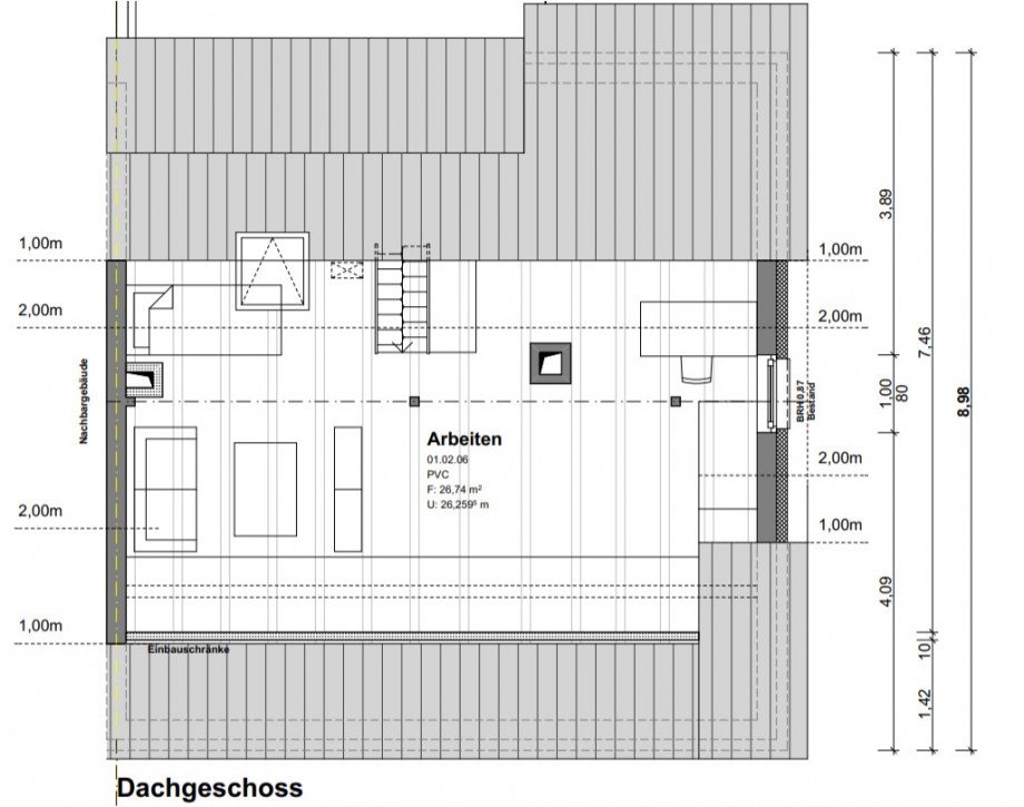 Grundriss DG Maisonettewohnung Pfinztal / Berghausen