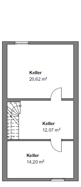 Kellergeschoss Reihenmittelhaus Karlsruhe