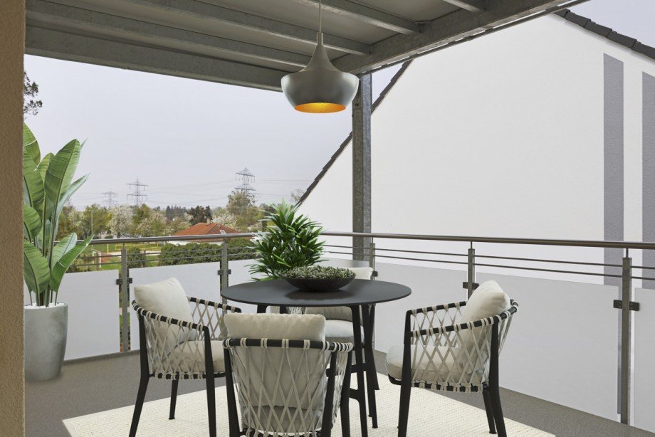 Balkon 1.OG Etagenwohnung Rheinstetten / Forchheim