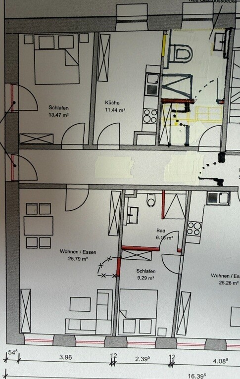 Grundriss Etagenwohnung Ettlingen