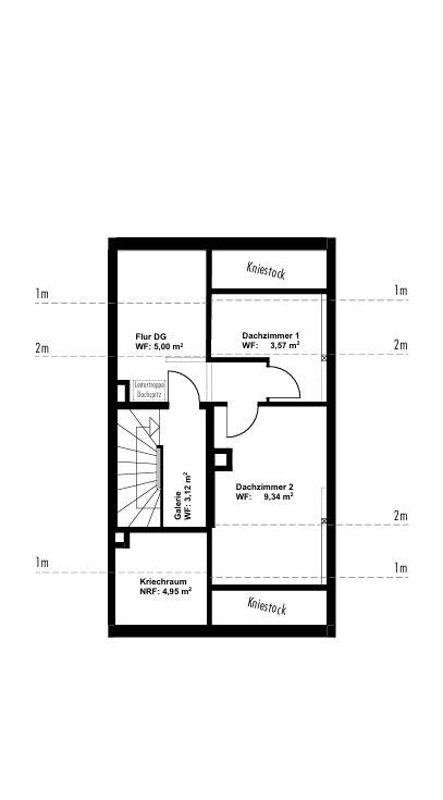 Grundriss Dachgeschoss Einfamilienhaus Gernsbach
