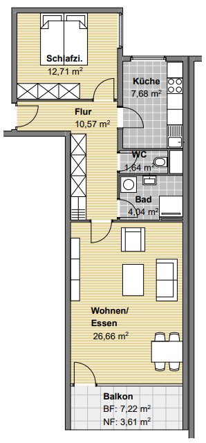 Grundriss Expos� WE207 Etagenwohnung Durmersheim
