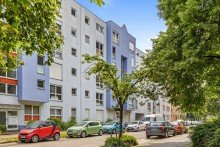 Au�enansicht Sofort beziehbar: Sch�ne 2-Zimmer-Wohnung mit Balkon und Tiefgaren-Stellplatz in KA-M�hlburg