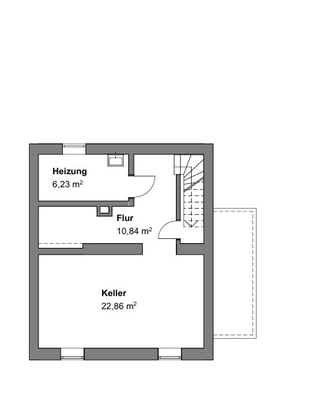 Grundriss UG Einfamilienhaus Karlsruhe