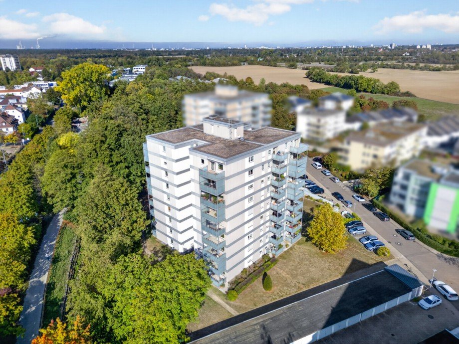 Vogelperspektive Etagenwohnung Ettlingen