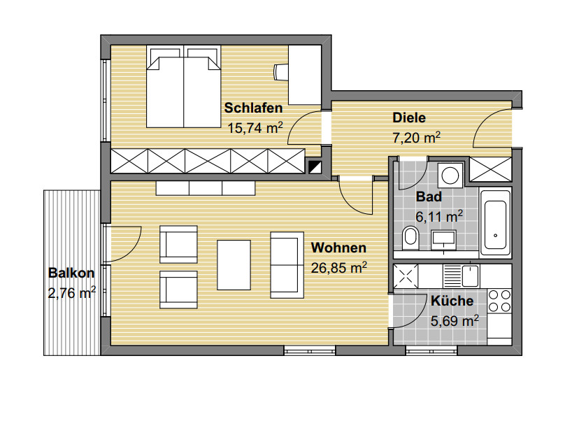 Grundriss Etagenwohnung Dobel