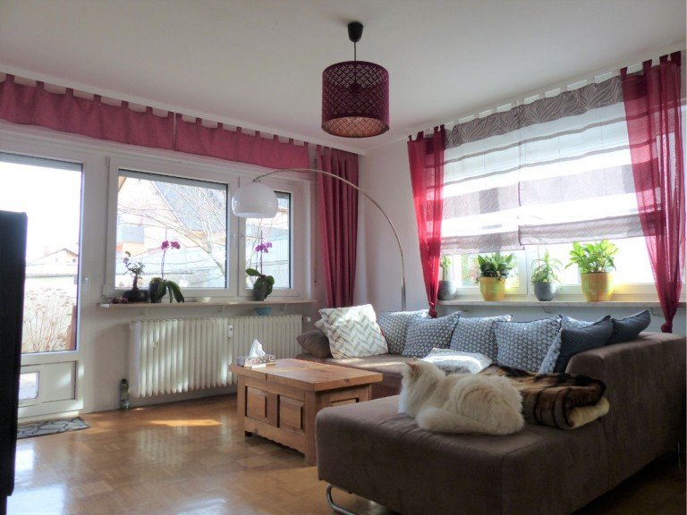Wohnzimmer B Muggensturm Erdgeschosswohnung Helle 3,5-ZW mit Terrasse, Garten und Einbauk�che in Muggensturm