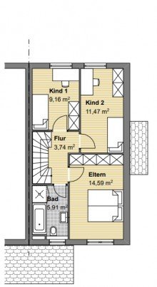 Obergeschoss Rohdiamant: Sanierungsbed�rftiges Reihenendhaus in toller Lage