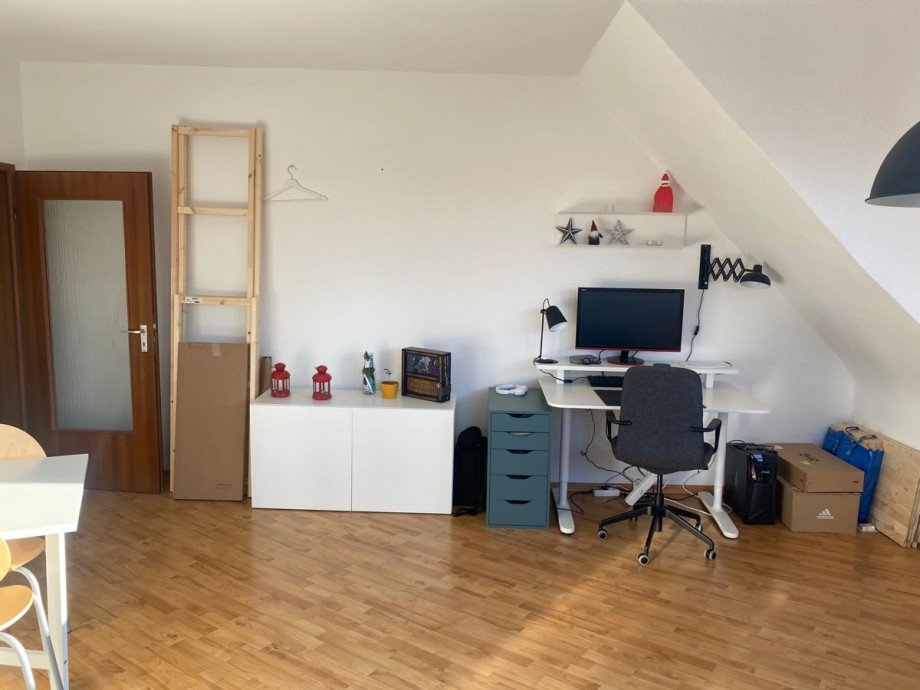 Wohnzimmer Dachgeschosswohnung Karlsruhe