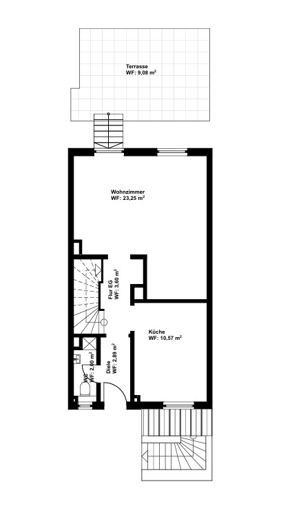 Grundriss Erdgeschoss Einfamilienhaus Gernsbach