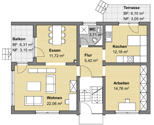 Erdgeschoss Einfamilienhaus Karlsruhe