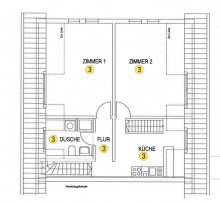 Grundriss Wundersch�nes Business-Apartement  Cesa  in KA-Bulach