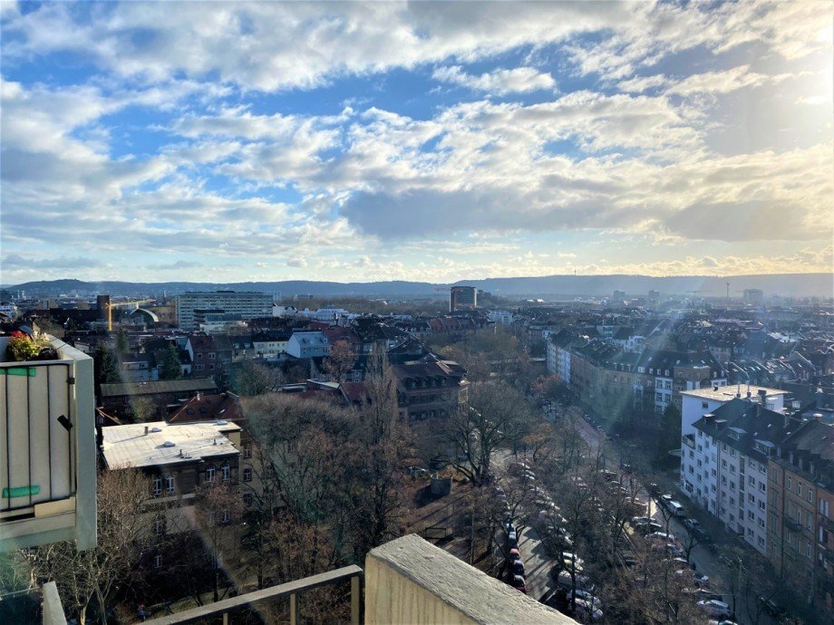 Ausblick Balkon Etagenwohnung Karlsruhe