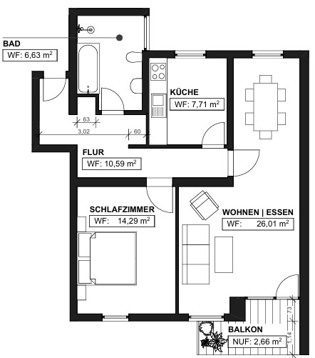  Etagenwohnung Ettlingen
