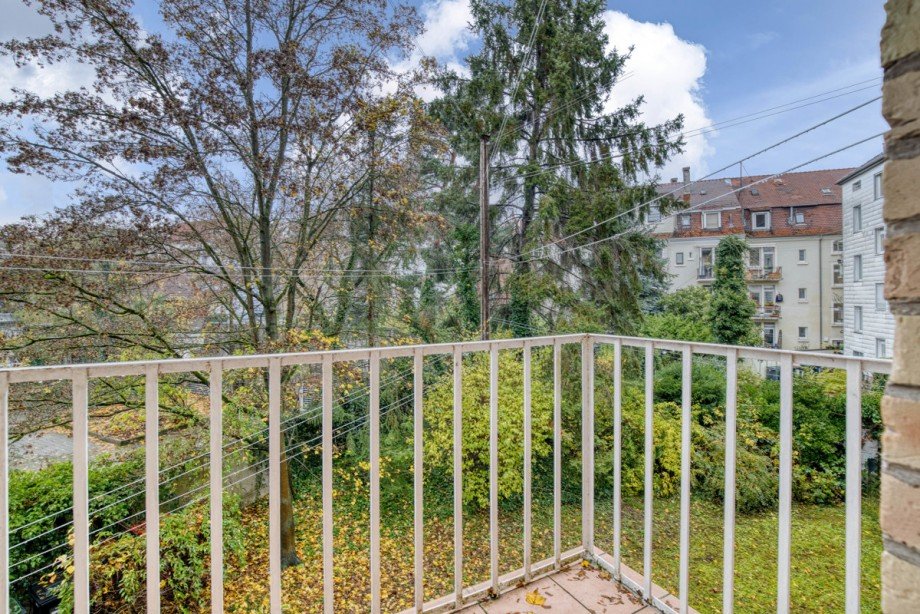 Ausblick vom Balkon Etagenwohnung Karlsruhe / Beiertheim-Bulach