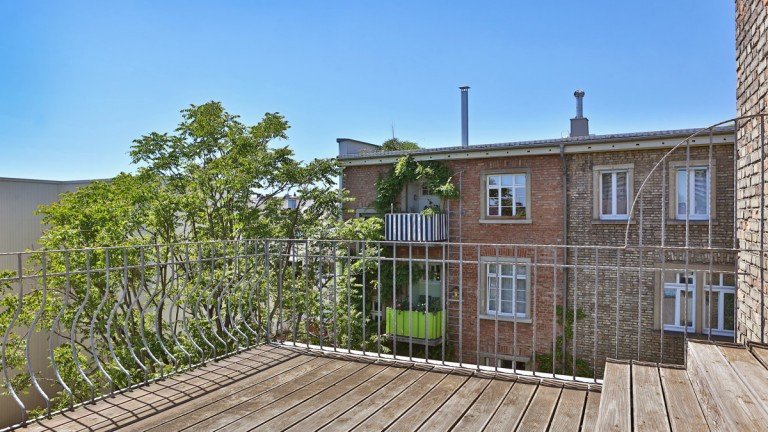 Dachterrasse A Karlsruhe Loft-Studio-Atelier Loftartige Maisonette-Wohnung mit gro�er Dachterrasse in bester Weststadt-Lage