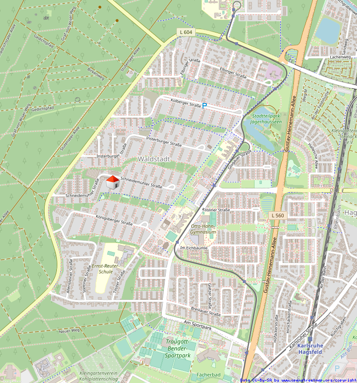 Mikrolage Etagenwohnung Karlsruhe / Waldstadt
