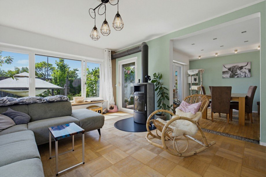 Wohnzimmer + Esszimmer Einfamilienhaus Karlsruhe