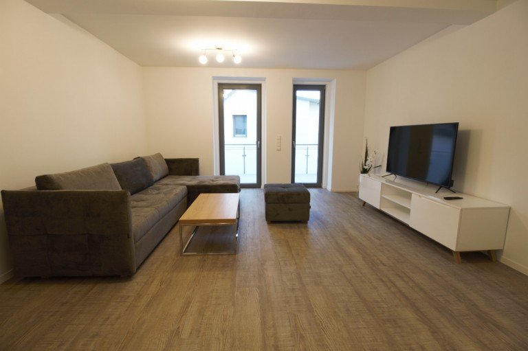 Wohnzimmer A Karlsruhe Etagenwohnung Hochwertig ausgestattetes Business-Apartment Emil in KA-Durlach