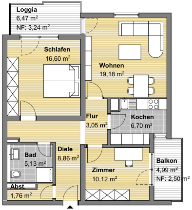  Etagenwohnung Karlsruhe