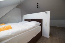 Schlafzimmer A Hochwertig ausgestattetes Business-Apartment  Gustav  in KA-Durlach