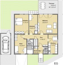 Grundriss EG Sch�nes Einfamilienhaus auf gro�z�gigem Grundst�ck