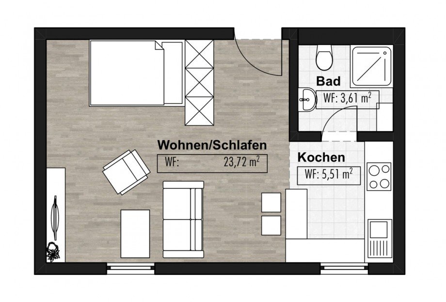 Grundriss Etagenwohnung Rastatt