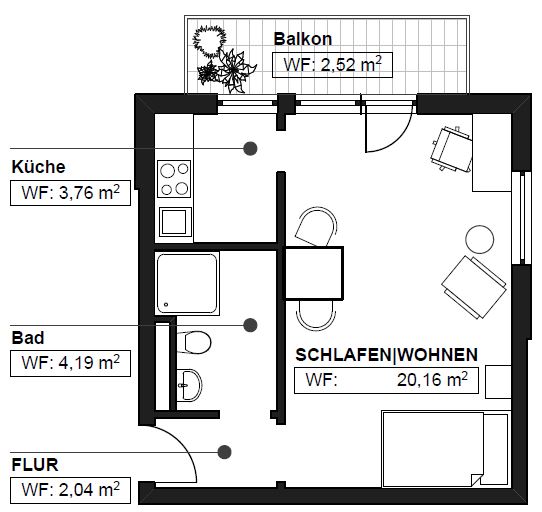 Grundriss Etagenwohnung Karlsruhe