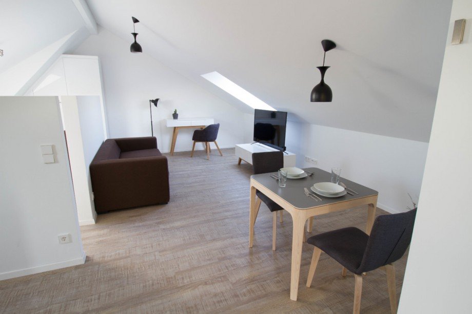 Wohn-Essbereich A Dachgeschosswohnung Karlsruhe