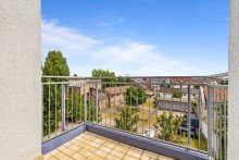 Balkon Sofort beziehbar: Sch�ne 2-Zimmer-Wohnung mit Balkon und Tiefgaren-Stellplatz in KA-M�hlburg
