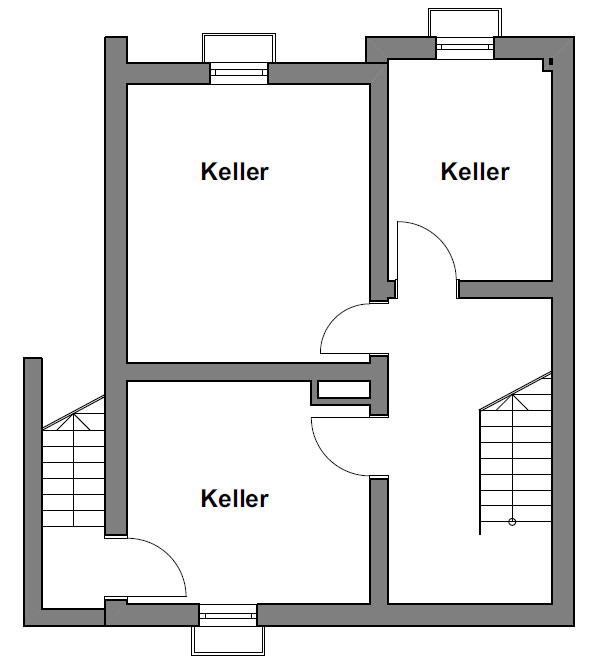 Untergeschoss Reihenendhaus Karlsruhe