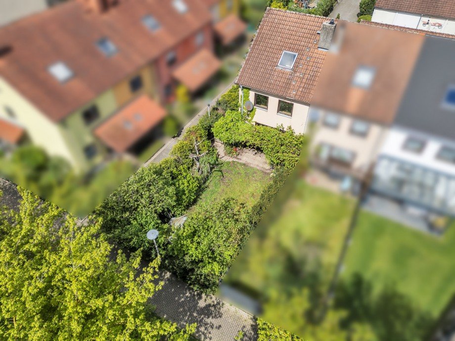 Vogelperspektive Reihenendhaus Rastatt