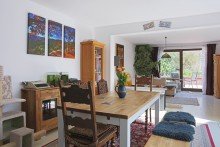 Essen und Wohnen Helle 3-Zimmer-Wohnung mit kleinem Garten und Blick ins Gr�ne