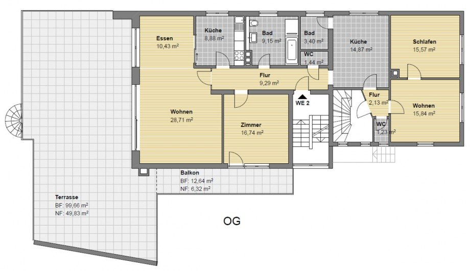 Obergeschoss Mehrfamilienhaus Bischweier