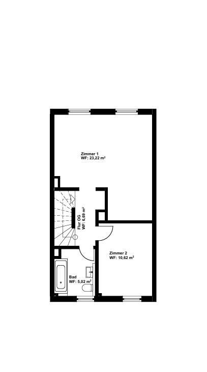 Grundriss Obergeschoss Einfamilienhaus Gernsbach