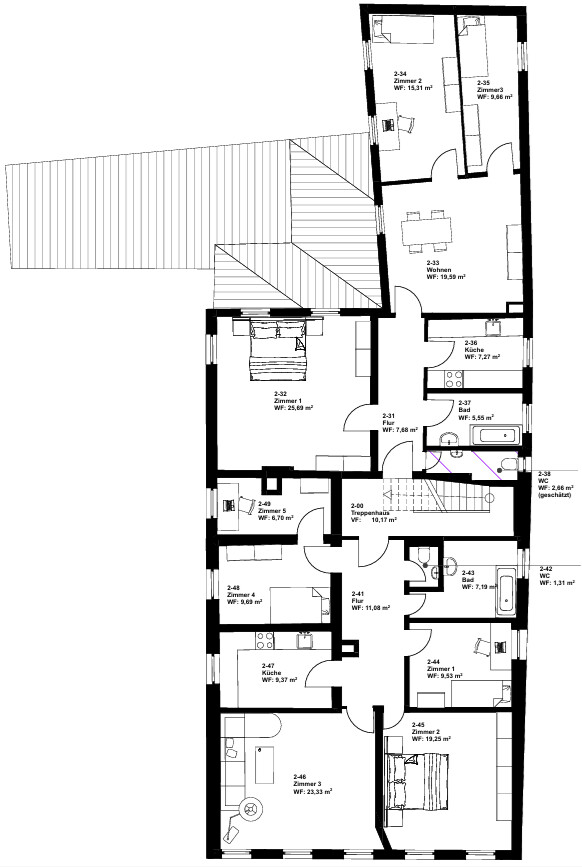 2. Obergeschoss Haus Geislingen an der Steige