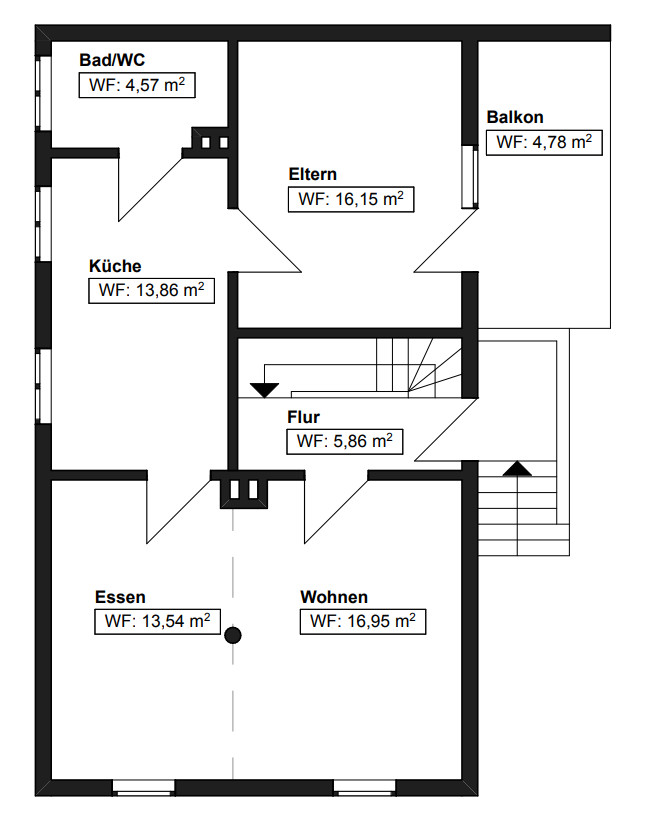 Grundriss EG Zweifamilienhaus Karlsdorf-Neuthard